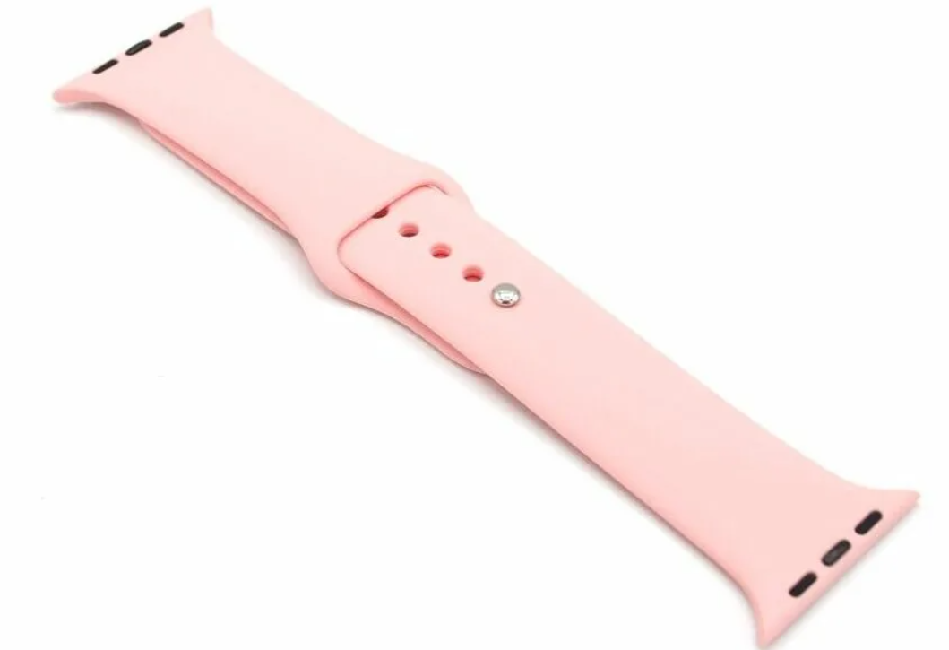 Ремешок силиконовый для Apple Watch 42/44/45/49 розовый