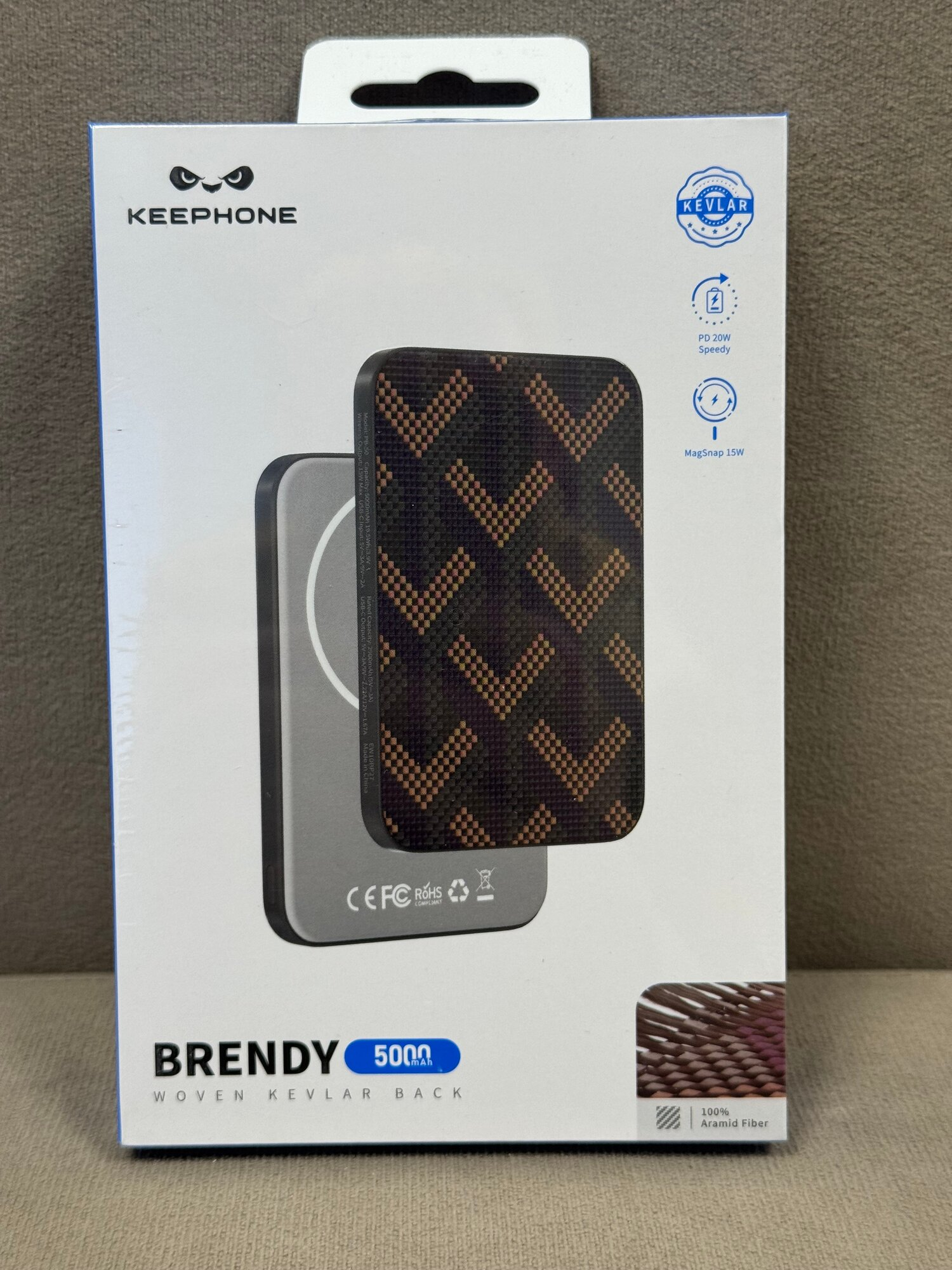 Внешний аккумулятор Keephone Ultra Slim Brendy MagSafe 5000mAh 15W (Midas)