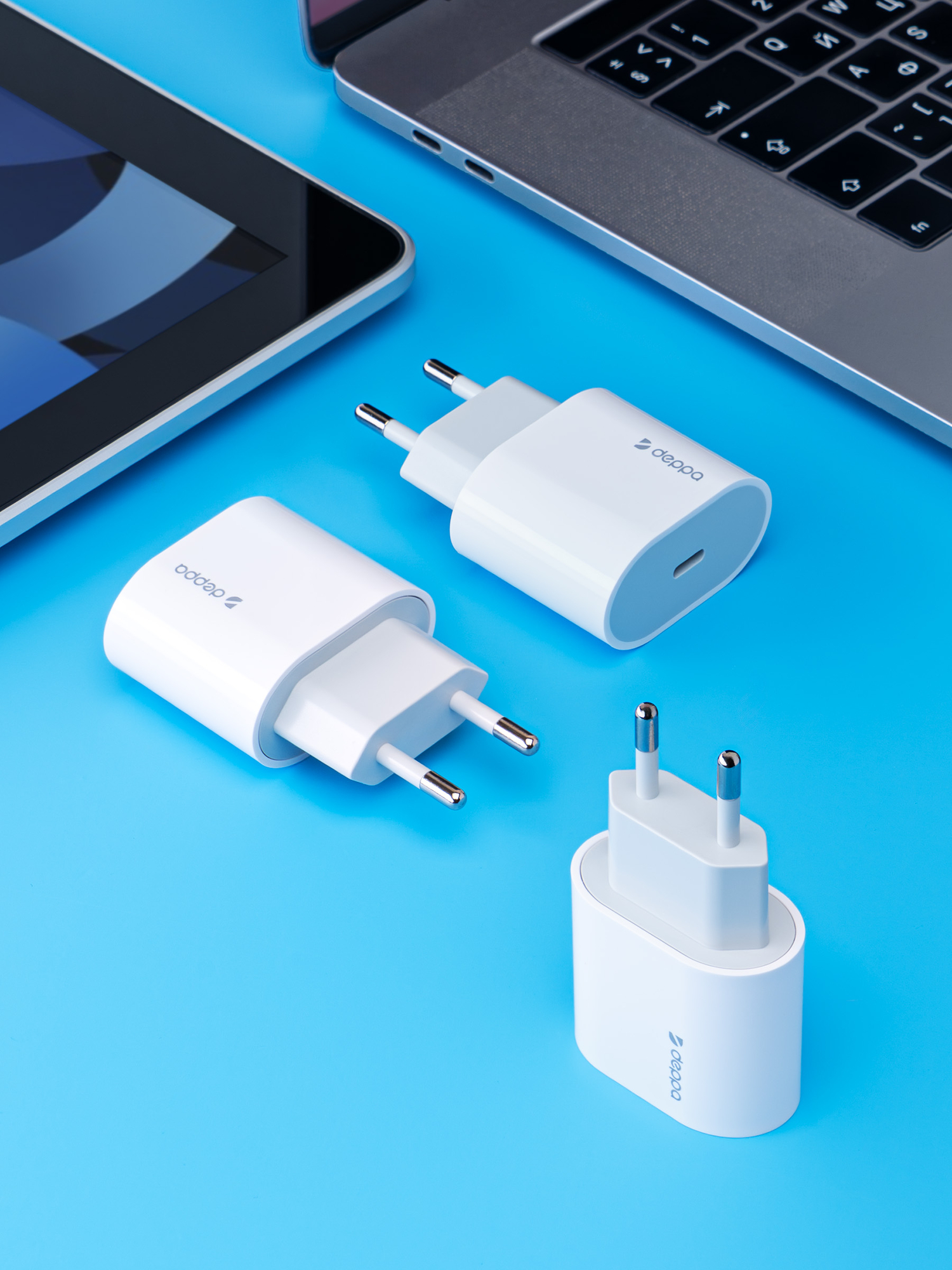 Адаптер Deppa USB-C 20W (White)