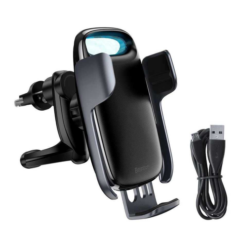 Автомобильный держатель Baseus Milky Way с беспроводной зарядкой (Black)