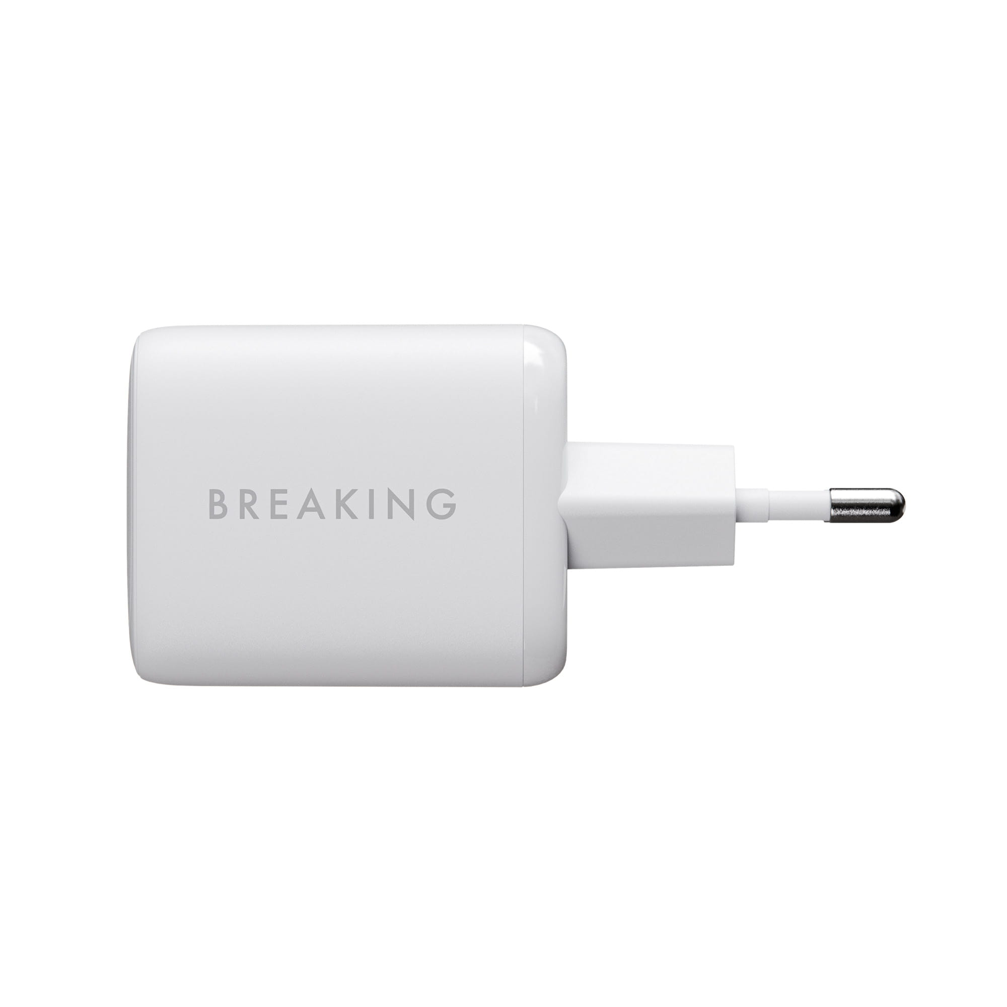 Адаптер Breaking P-21 GaN USB-C 45W с кабелем USB-C 1m (White)