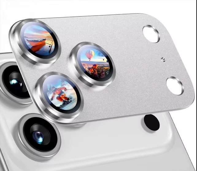Защитное стекло для блока камеры Gerlax iPhone 17 Pro Silver