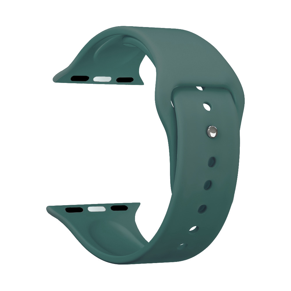 Ремешок силиконовый  для Apple Watch 42/44/45/49 темный лес