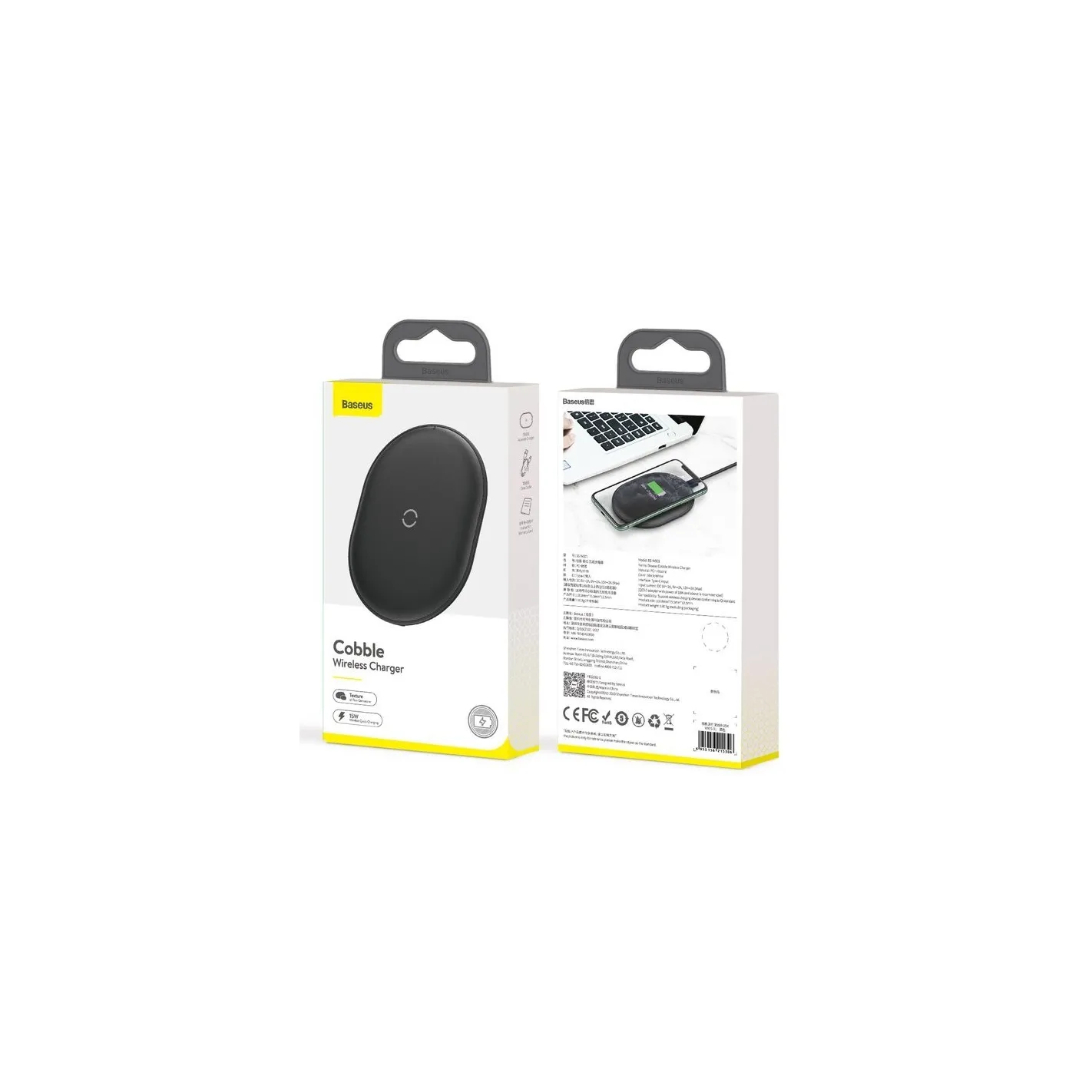 Беспроводное зарядное устройство Baseus Cobble 15W (Black)