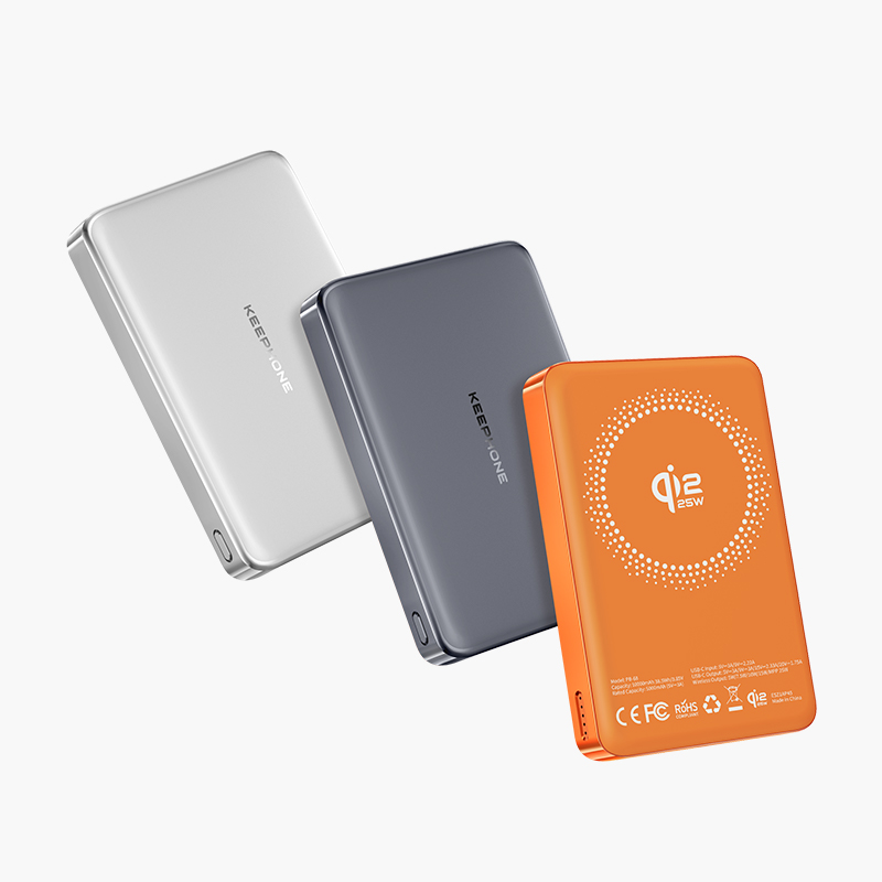 Внешний аккумулятор Keephone Ultra Slim Shanks MagSafe Qi2 10000mAh 25W (Gunmetal)