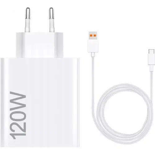 Адаптер Xiaomi USB-A 120W с кабелем USB-C 1m (White)