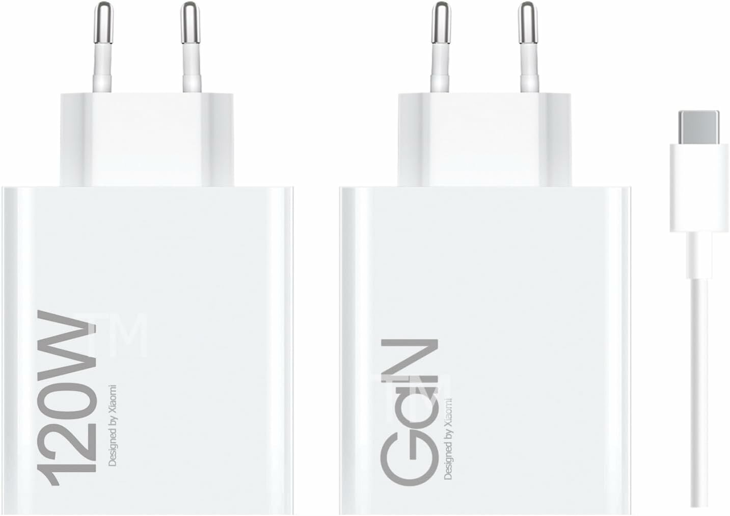 Адаптер Xiaomi USB-A 120W с кабелем USB-C 1m (White)