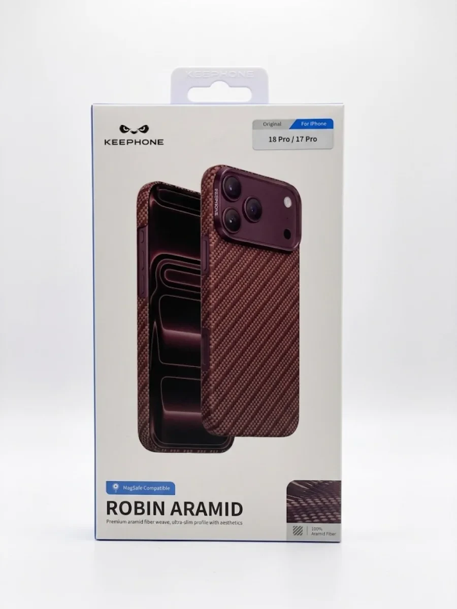 Защитный чехол Keephone Robin Aramid с Magsafe для 17 Pro / 18 Pro (Burgundy)