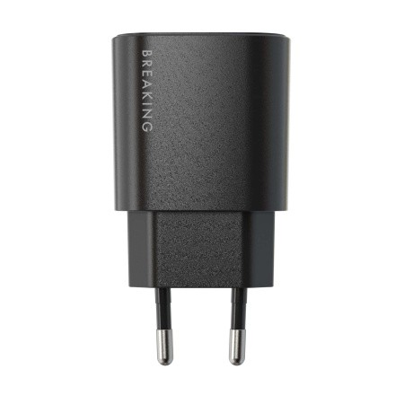 Адаптер Breaking P-08 USB-C 25W с кабелем USB-C 1m (Black)