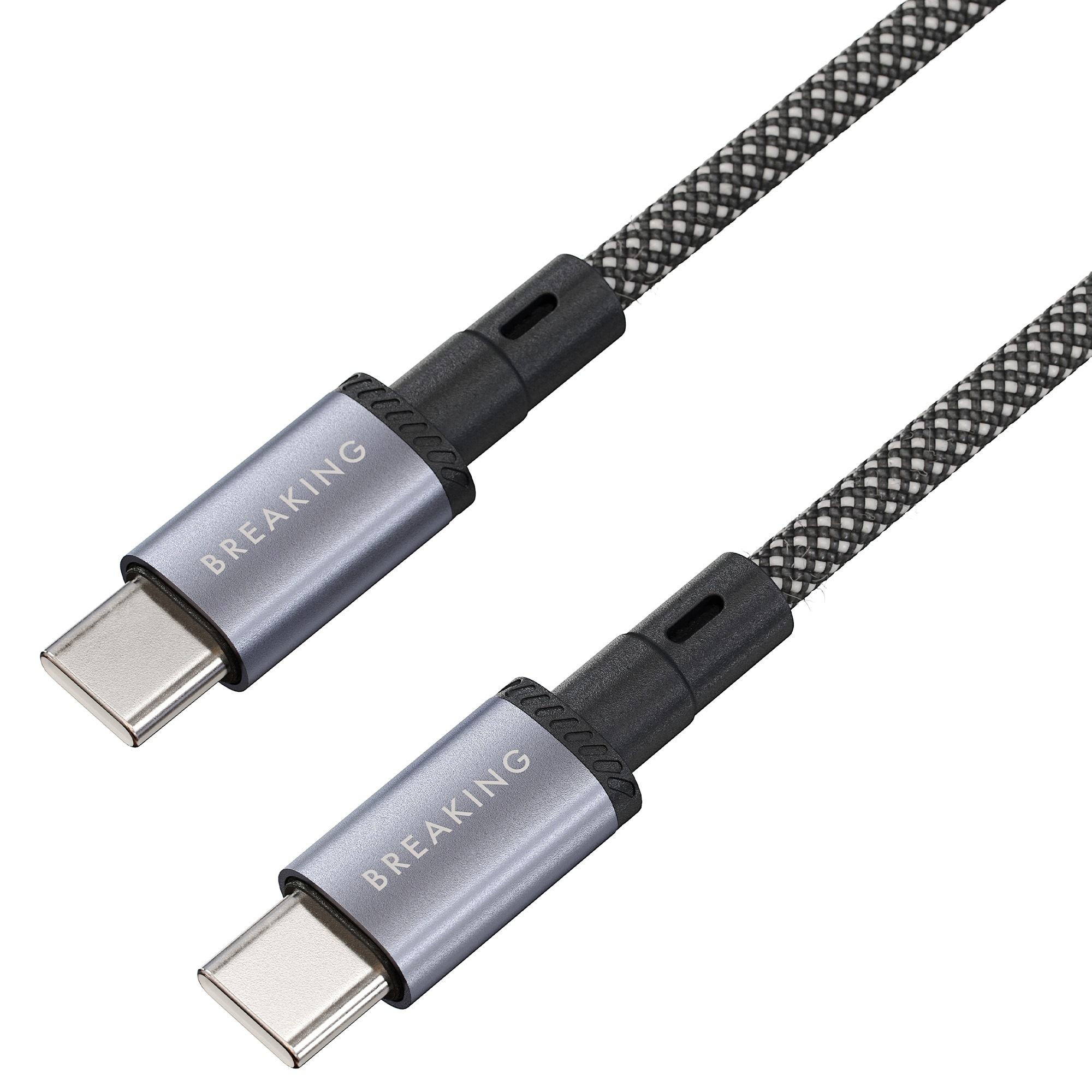 Кабель Breaking Graphite K42 USB-C - UCB-C 100W, 1.5m, черный