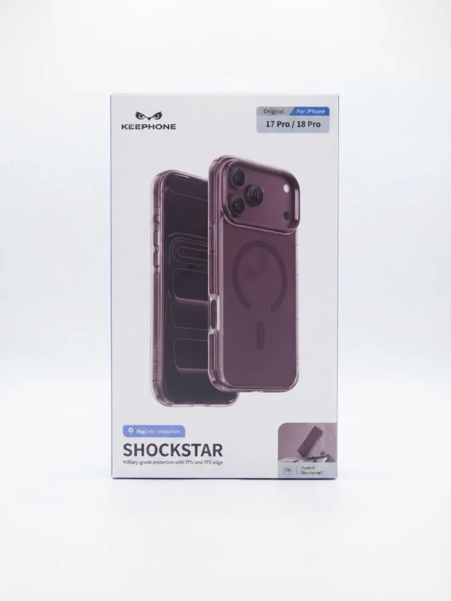 Защитный чехол Keephone ShockStar с Magsafe для 17 Pro / 18 Pro (Бургунди)