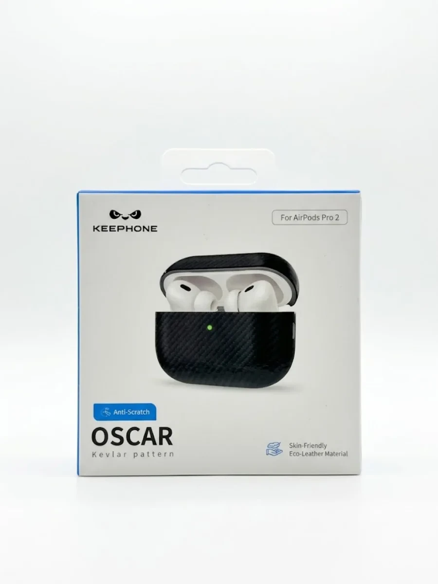Чехол для AirPods Pro 2 Keephone Oscar Kevilar Case (Black)