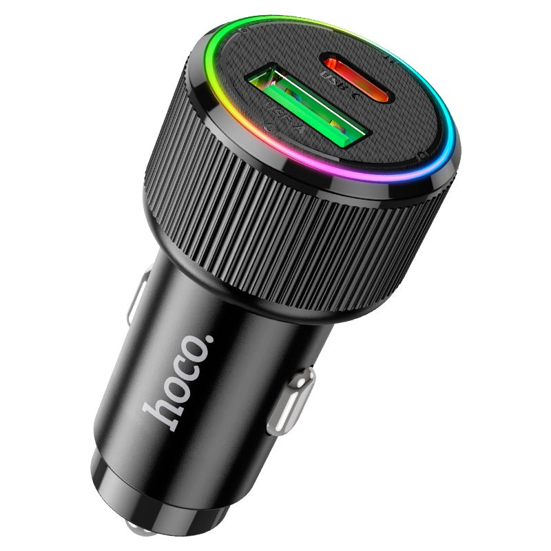 Автомобильное зарядное устройство Hoco NZ14A Guerrero USB-A + USB-C 38W (Black)