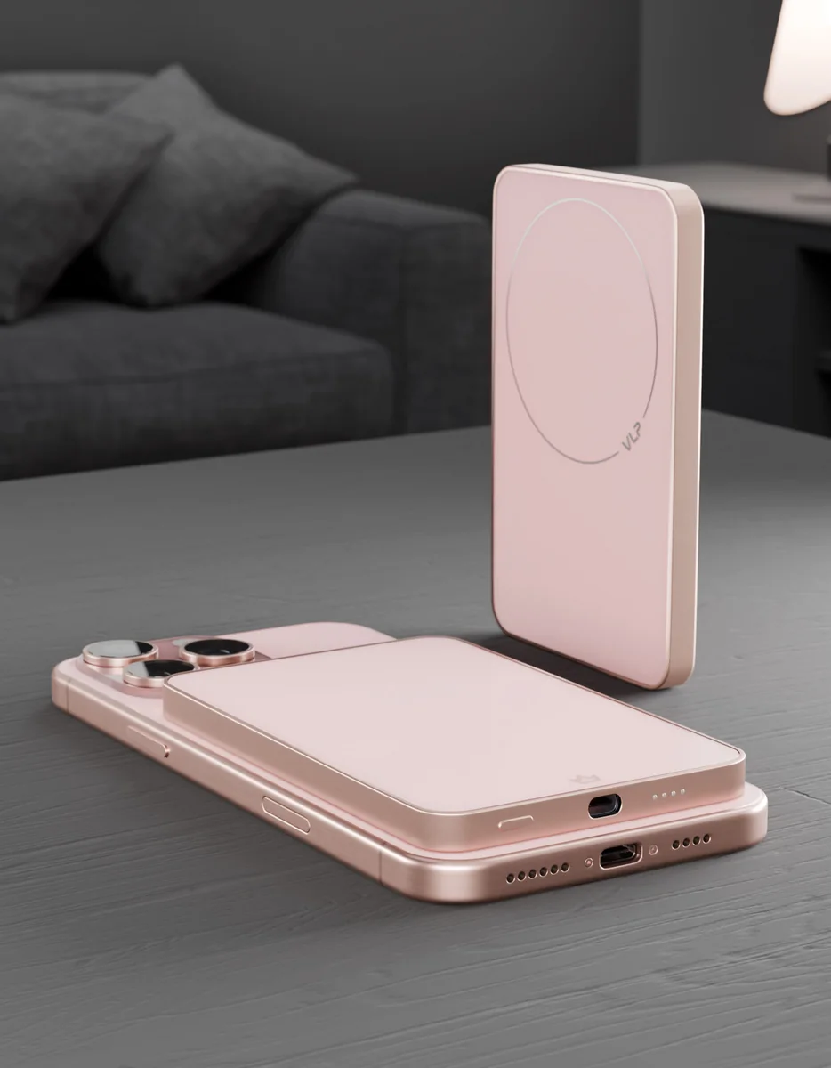 Внешний аккумулятор VLP Diamond Energy MagSafe, Qi2, 5000 mAh, USB-C, пустынный титан