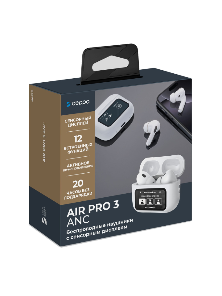 Беспроводные наушники Deppa Air Pro 3 ANC белый