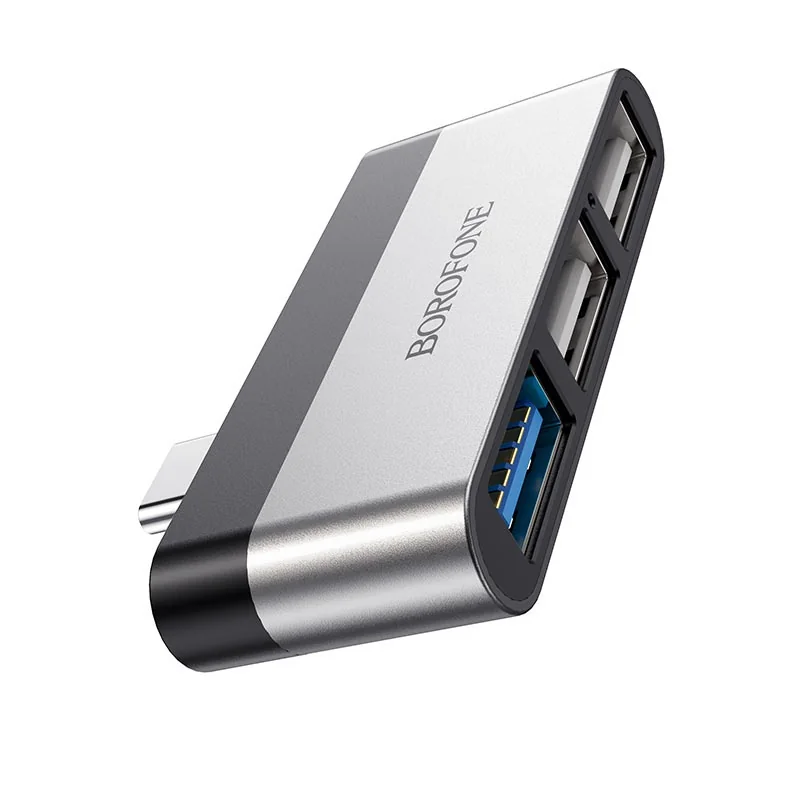 Переходник OTG USB-C to 3-USB Borofone DH1