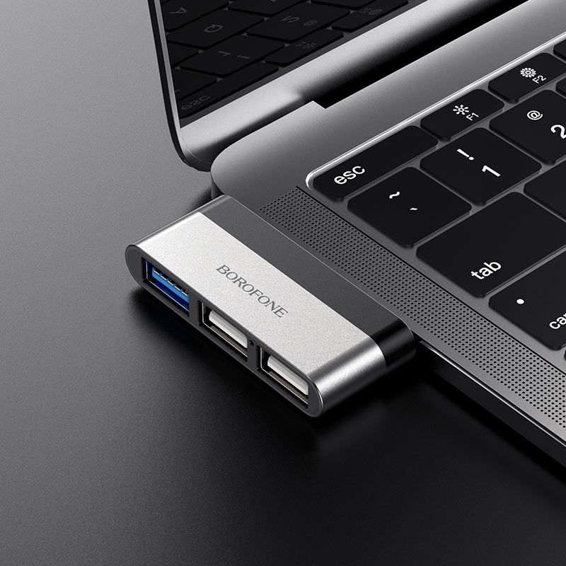 Переходник OTG USB-C to 3-USB Borofone DH1