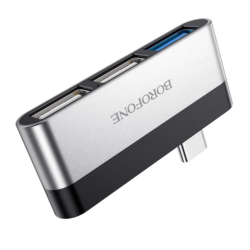 Переходник OTG USB-C to 3-USB Borofone DH1