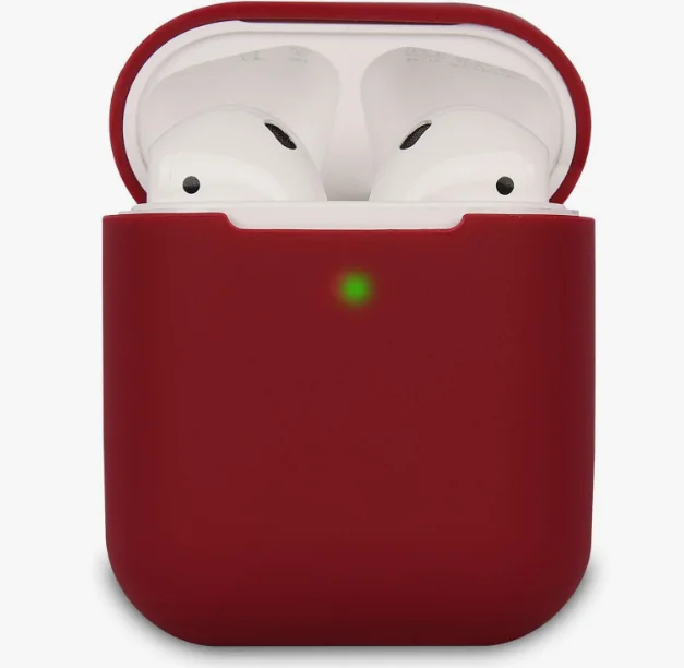 Silicone case for AirPods 1/2 гранатовый