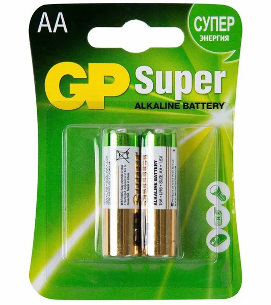Батарейка GP Super Alkaline Battery GP15AA21-2CRSBC2 AA*2