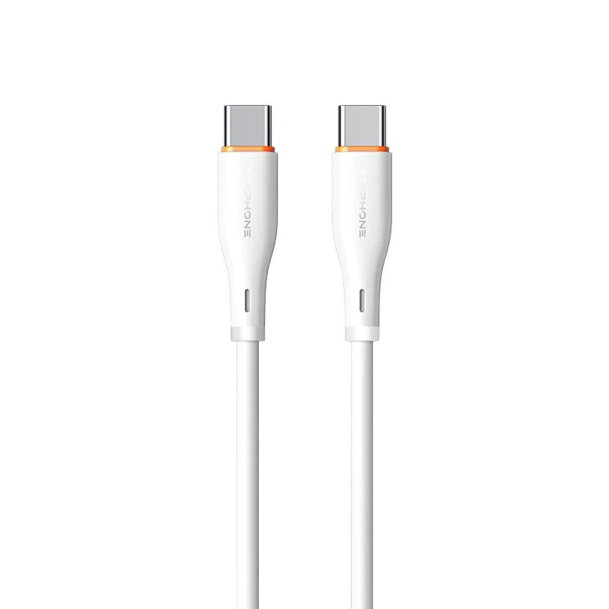 Кабель Keephone Liquid Silicone 60W USB-С - USB-C 1m (White)