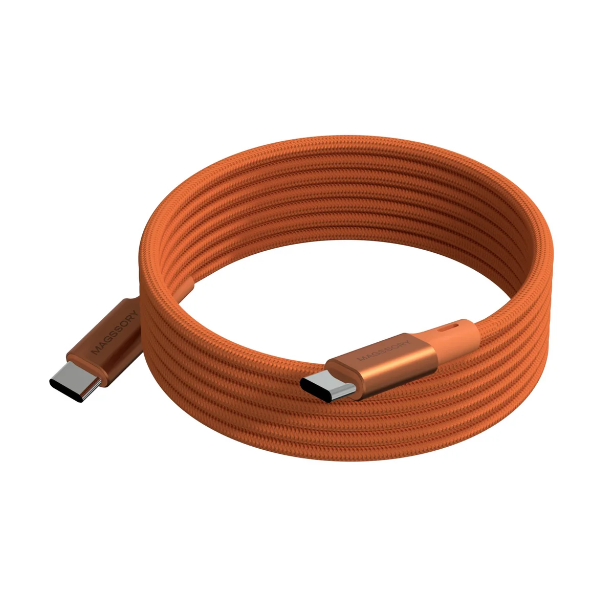 Магнитный кабель Magssory 60W USB-C, 1,2м (оранжевый)