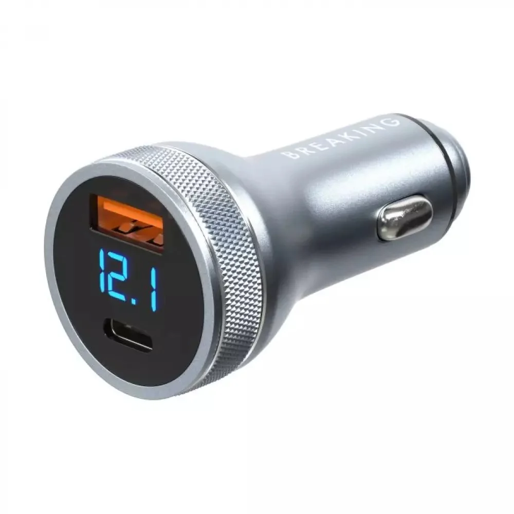 Автомобильное зарядное устройство Breaking C08 USB-A + USB-C 54W (Graphite)