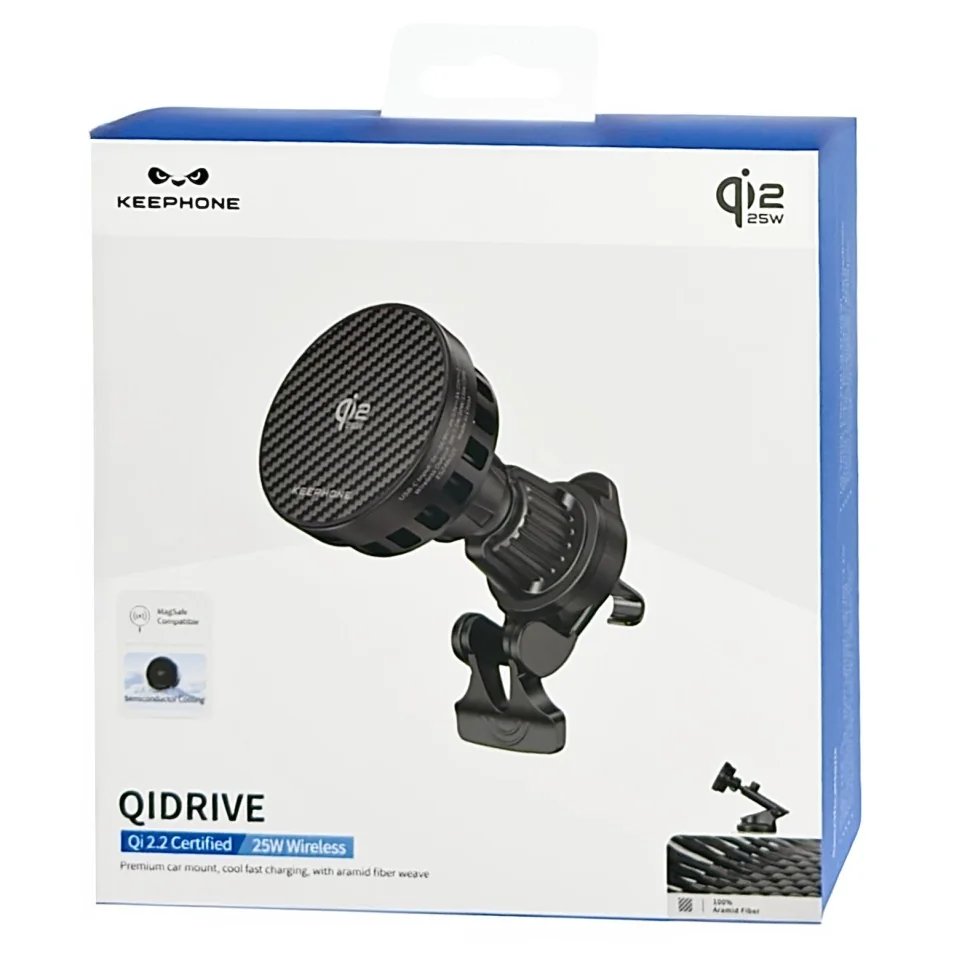 Автомобильный держатель Keephone QiDrive MagSafe с беспроводной зарядкой (Black)