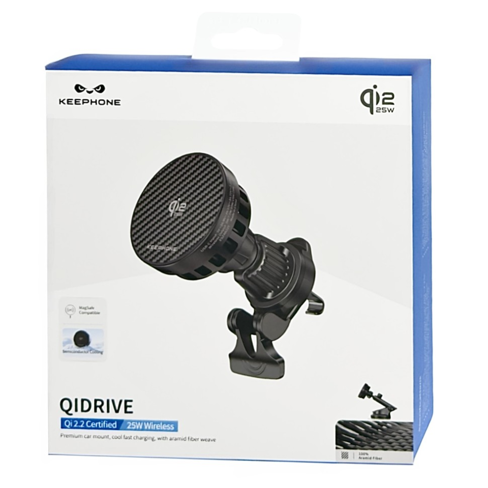 Автомобильный держатель Keephone QiDrive MagSafe с беспроводной зарядкой (Black)