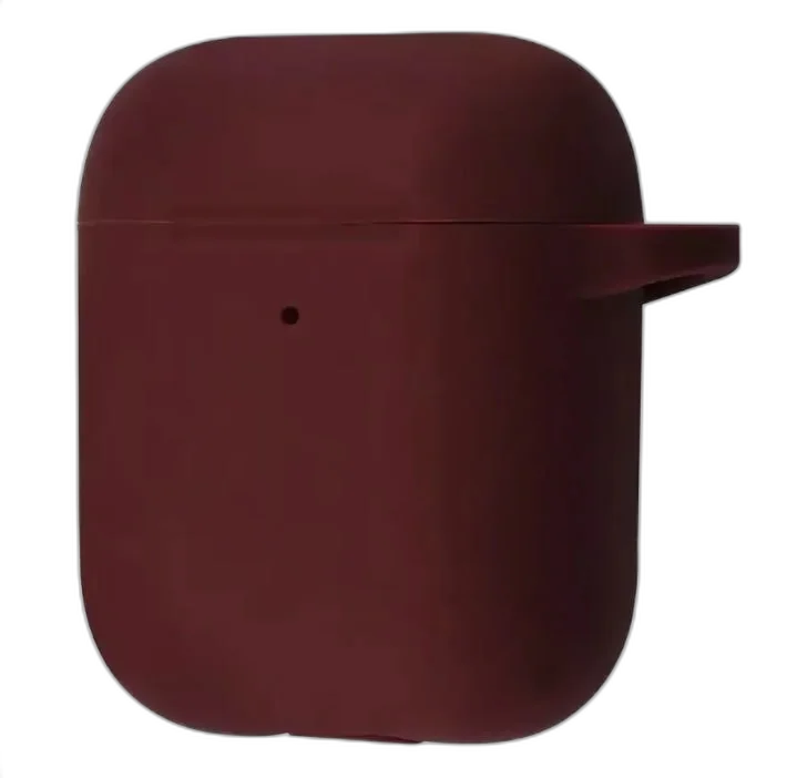 Пластиковый чехол для AirPods 2 гранатовый