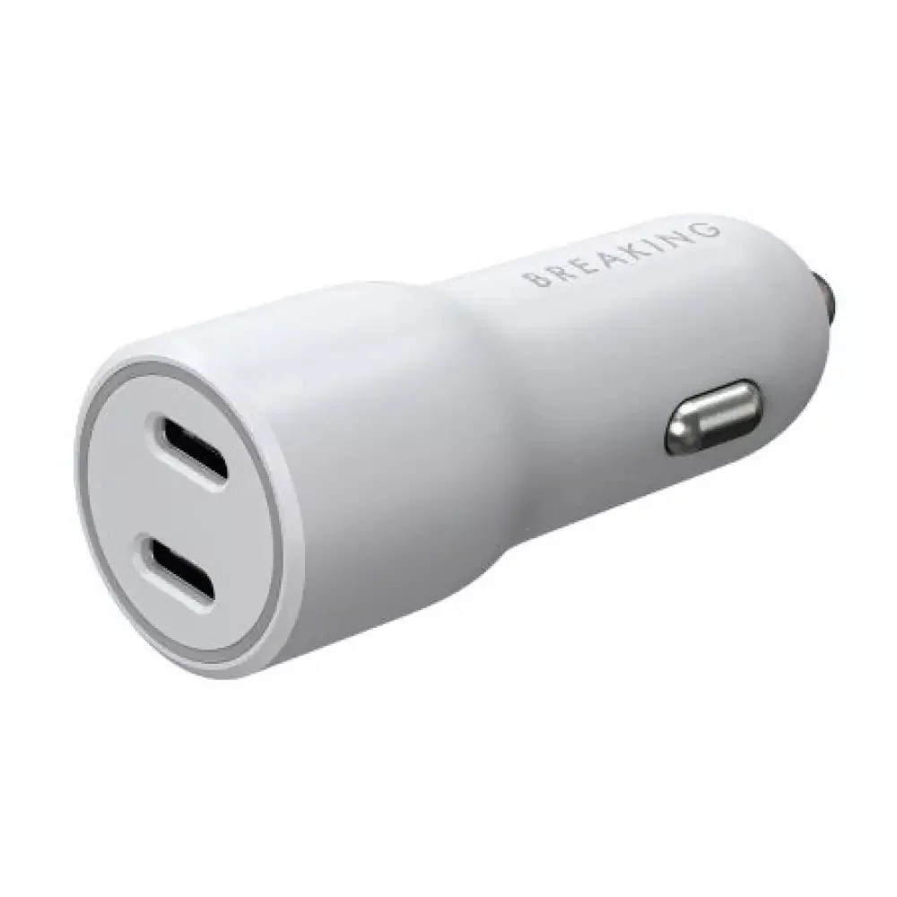 Автомобильное зарядное устройство Breaking A05 2xUSB-C 40W (White)