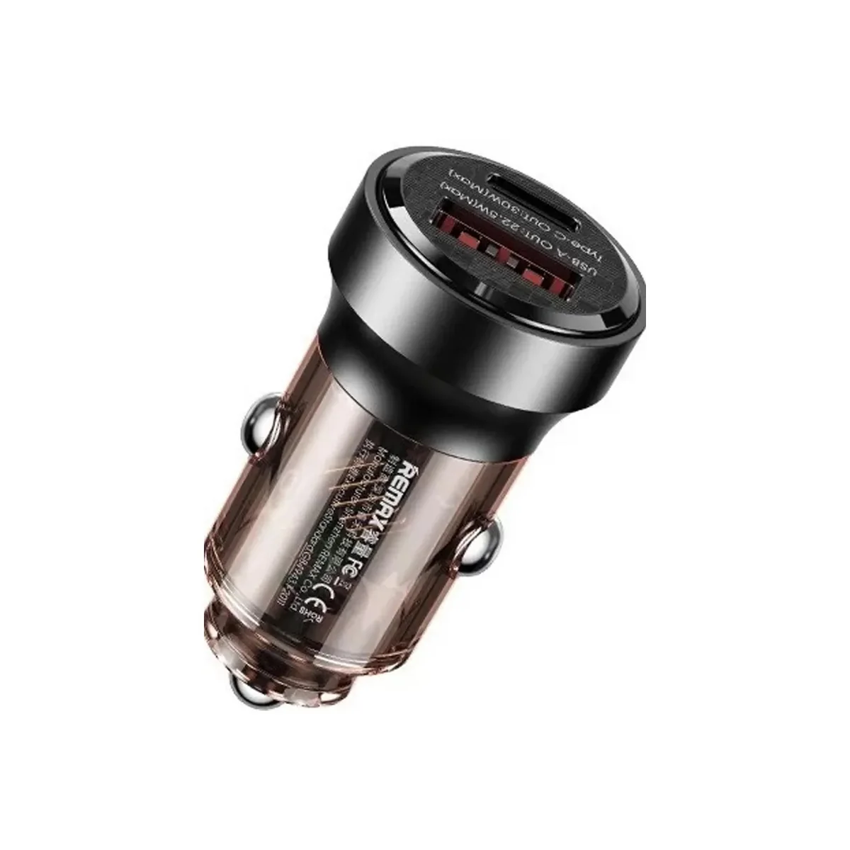 Автомобильное зарядное устройство Remax RCC338 Walking Series USB-A + USB-C 30W (Black)