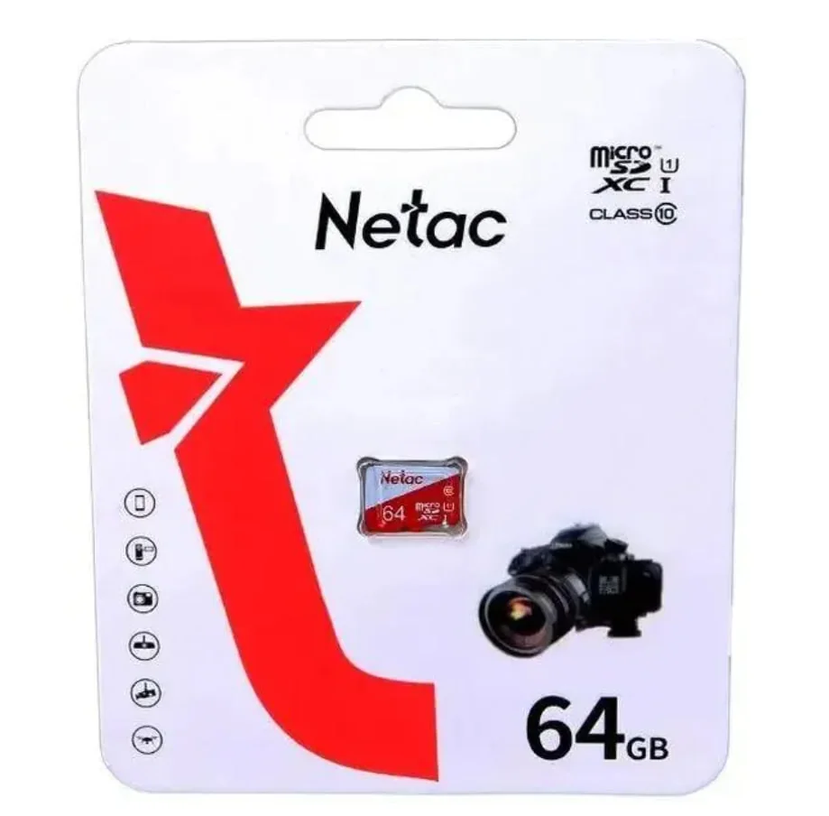 Карта памяти Netac P500 MircoSD 64GB
