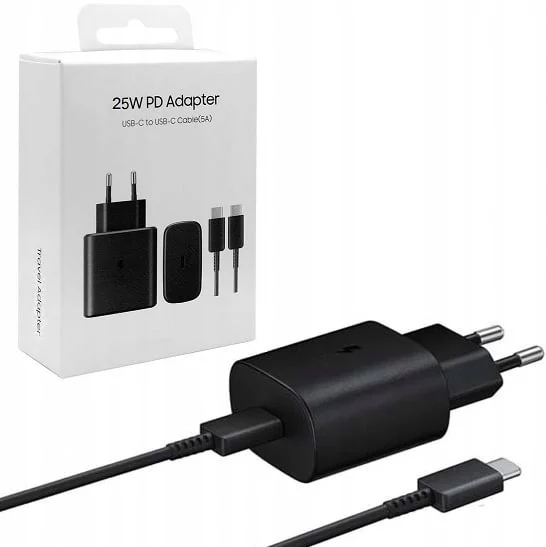 Адаптер Samsung USB-C 25W с кабелем USB-C 1m (Black)