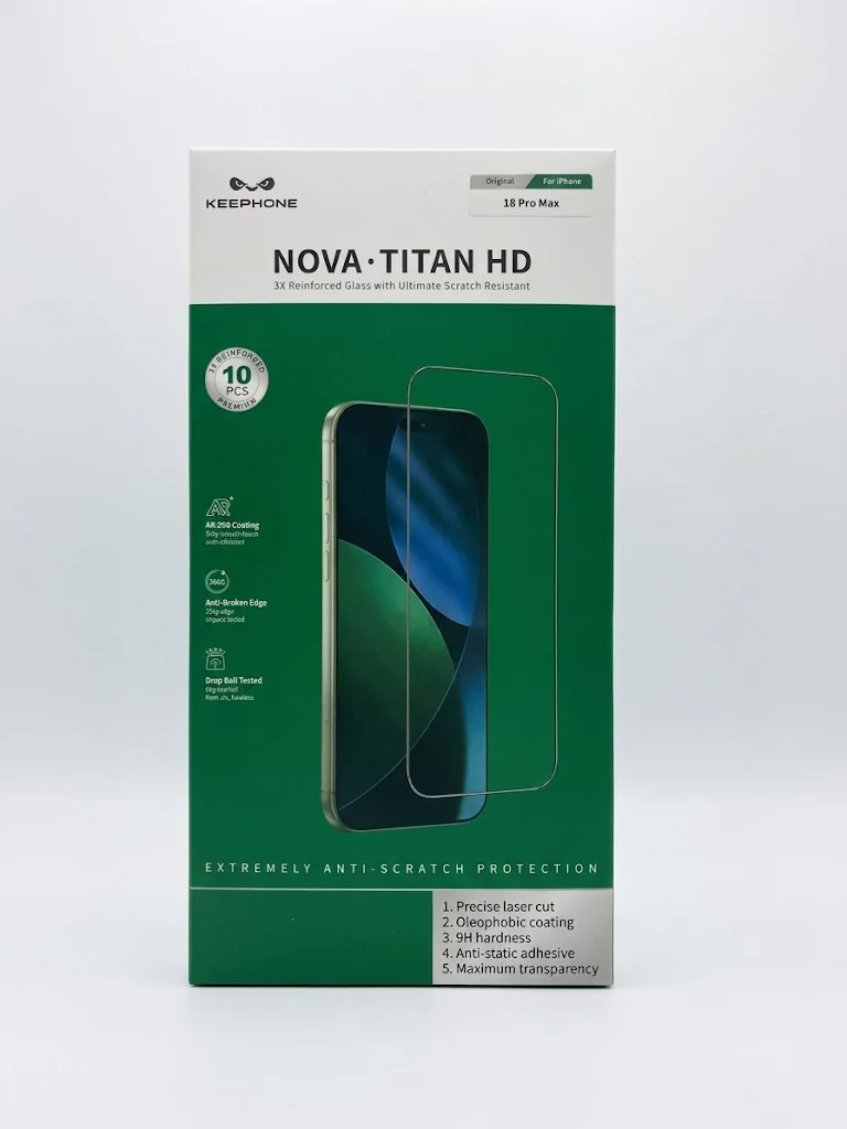 Безрамочное защитное стекло Keephone Nova Titan для iPhone 18 Pro Max