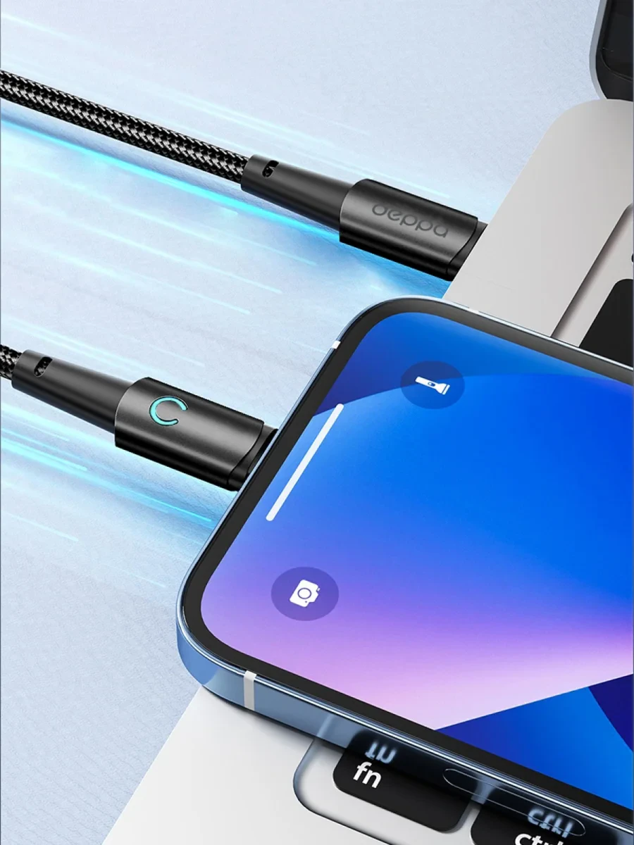 Кабель Deppa Moon USB-С - USB-С, 100Вт, 1.5м, черный