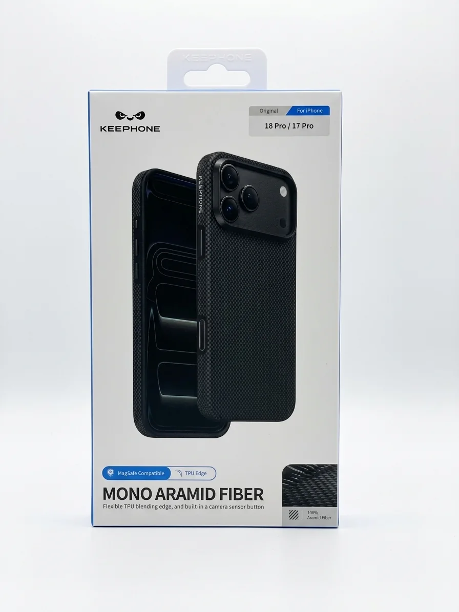 Защитный чехол Keephone Mono Aramid Fiber с Magsafe для 17 Pro / 18 Pro (Jet Black)