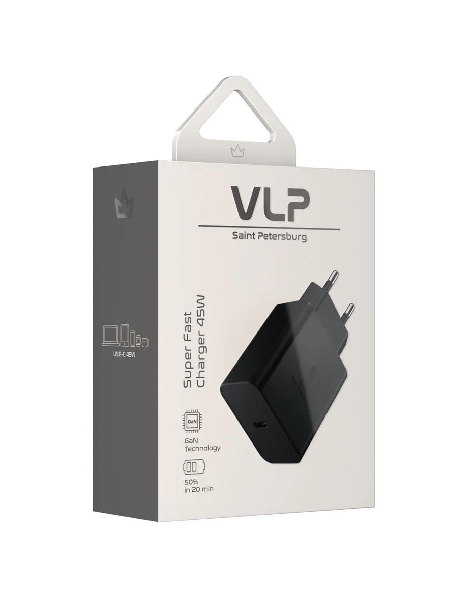 Адаптер VLP Super Fast Charger USB-C 45W (Black)