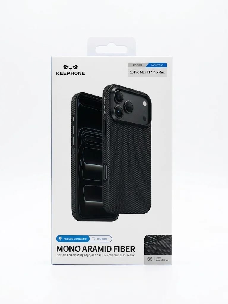 Защитный чехол Keephone Mono Aramid Fiber с Magsafe для 17 Pro Max / 18 Pro Max (Jet Black)