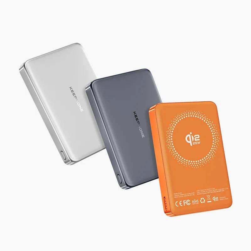 Внешний аккумулятор Keephone Ultra Slim Shanks MagSafe Qi2 10000mAh 25W (Cosmic Orange)