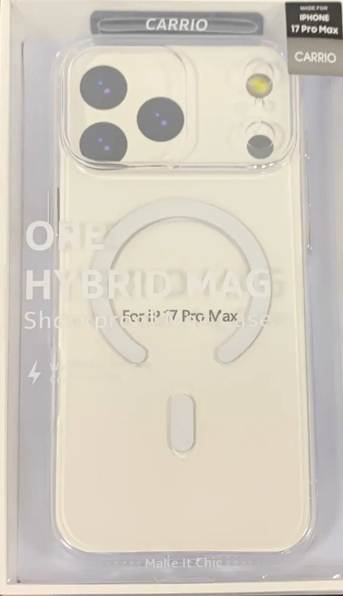 Чехол Carrio case Transparent MagSafe для iPhone 17 Pro Max, прозрачный