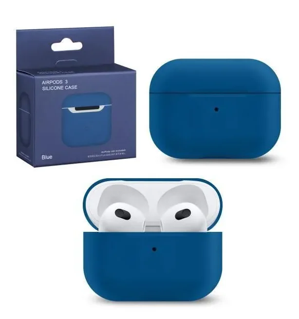 Silicone case for AirPods Pro 3 синий