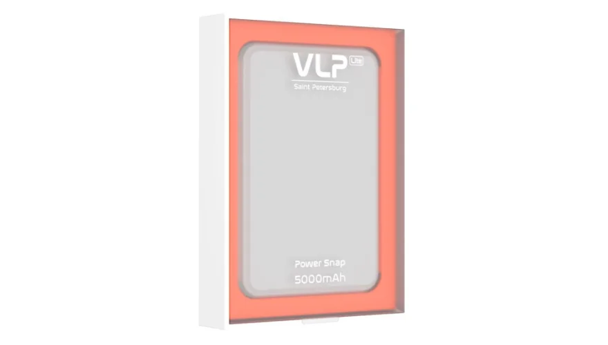 Аккумулятор внешний VLP LITE Power Snap 5000 mAh, 3A, MagSafe, USB-C, белый