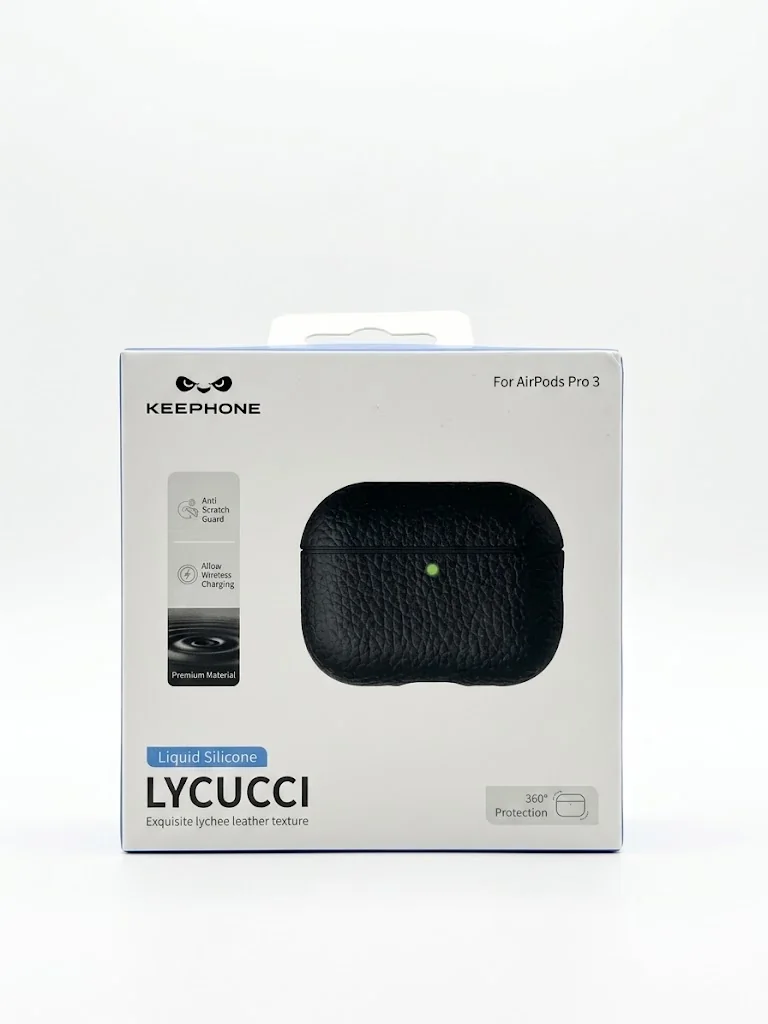 Чехол для AirPods Pro 3 Keephone Lycucci Silicine Leather Case (Black)