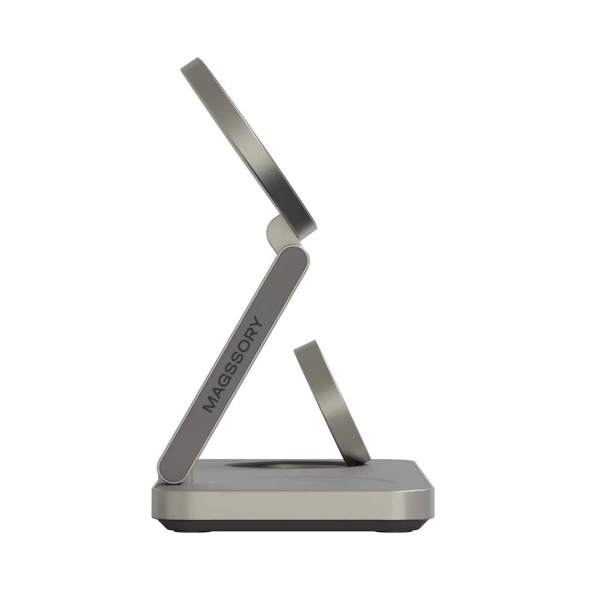 Беспроводная зарядная станция Magssory Yoga 3 в 1 MagSafe 15W (Titanium)