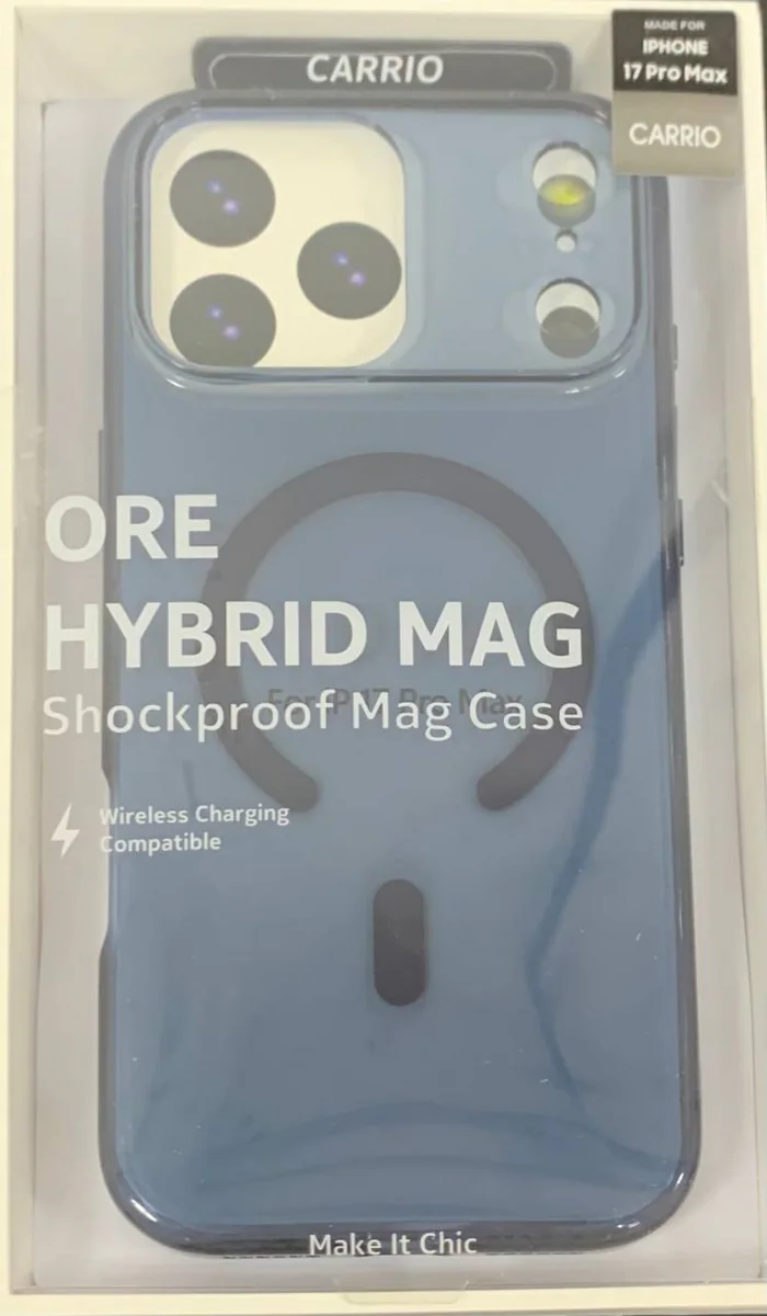 Чехол Carrio case Transparent MagSafe для iPhone 17 Pro Max, Dark blue