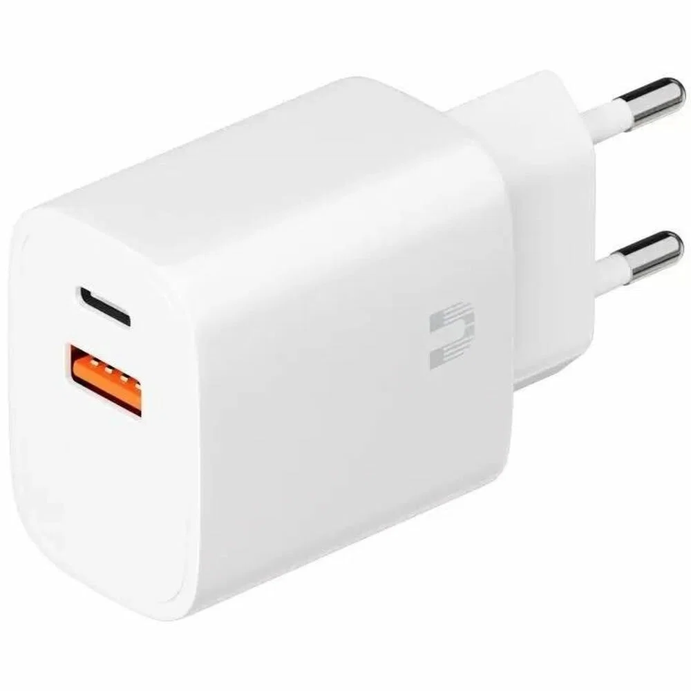Адаптер Uzay TC-018 USB-A + USB-C 20W с кабелем Lightning 1m (White)