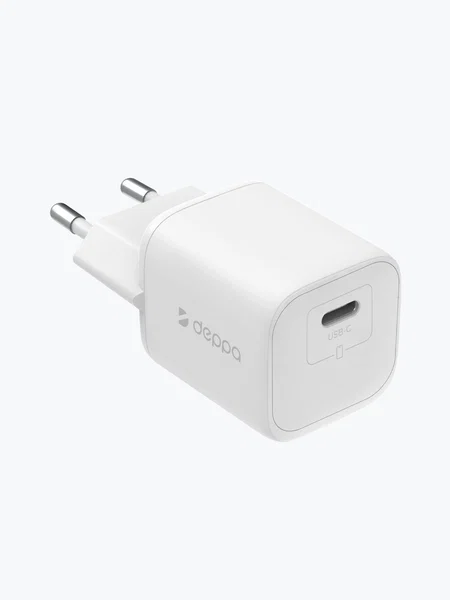 Адаптер Deppa GaN Mini USB-C 20W (White)
