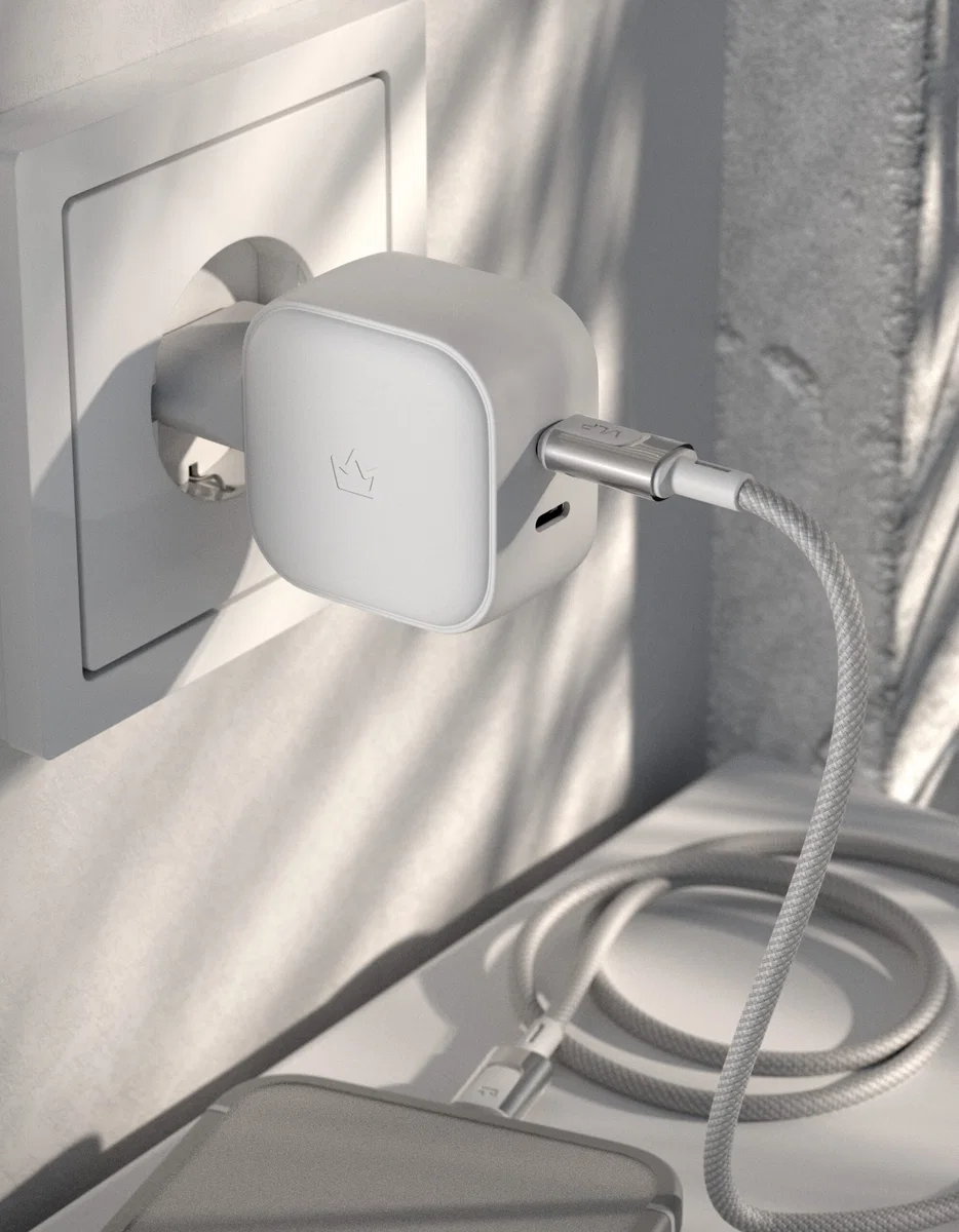 Адаптер VLP G-Charge 2xUSB-C 45W (White)