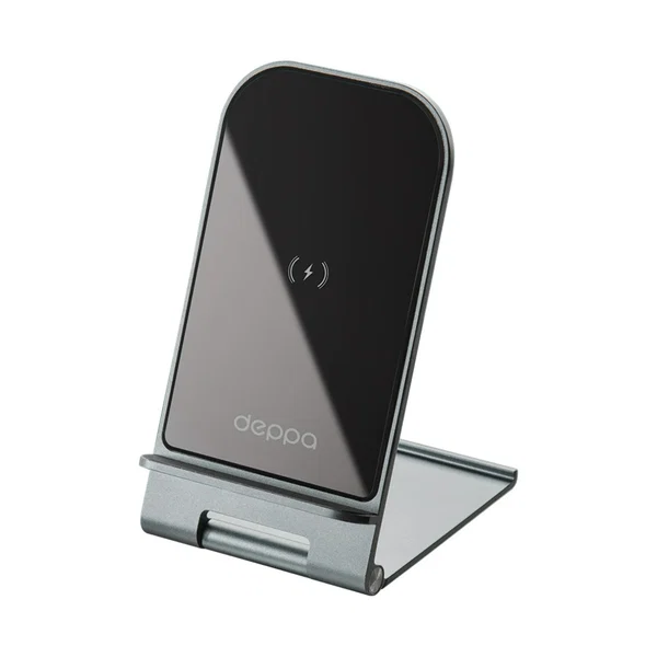Беспроводное зарядное устройство Deppa Charger Slim 15W (Gray)